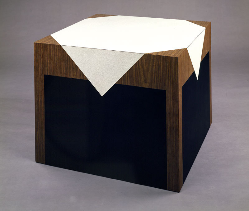 Richard Artschwager Description of Table 1964. Melamine laminate on plywood. 26 1/8 x 31 7/8 x 31 7/8 in. (66.4 x 81 x 81 cm). Whitney Museum of American Art, New York; gift of the Howard and Jean Lipman Foundation, Inc. 66.48. © Richard Artschwager. Photo credit: © 2000 Whitney Museum of American Art, New York. Photograph by Steven Sloman.   